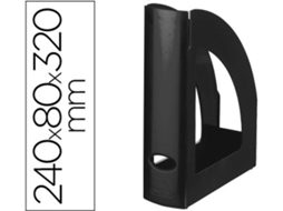 Porta Revistas Liderpapel Plástico Preto Opaco