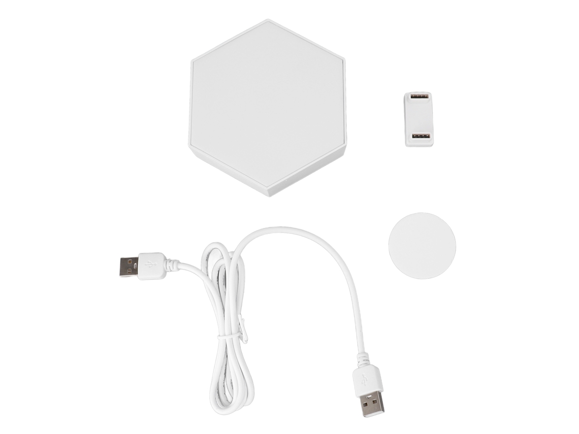 2026 luz de Parede Hexagonal Led com Controle Táctil, Usb, para Decoração de Casa e Quarto