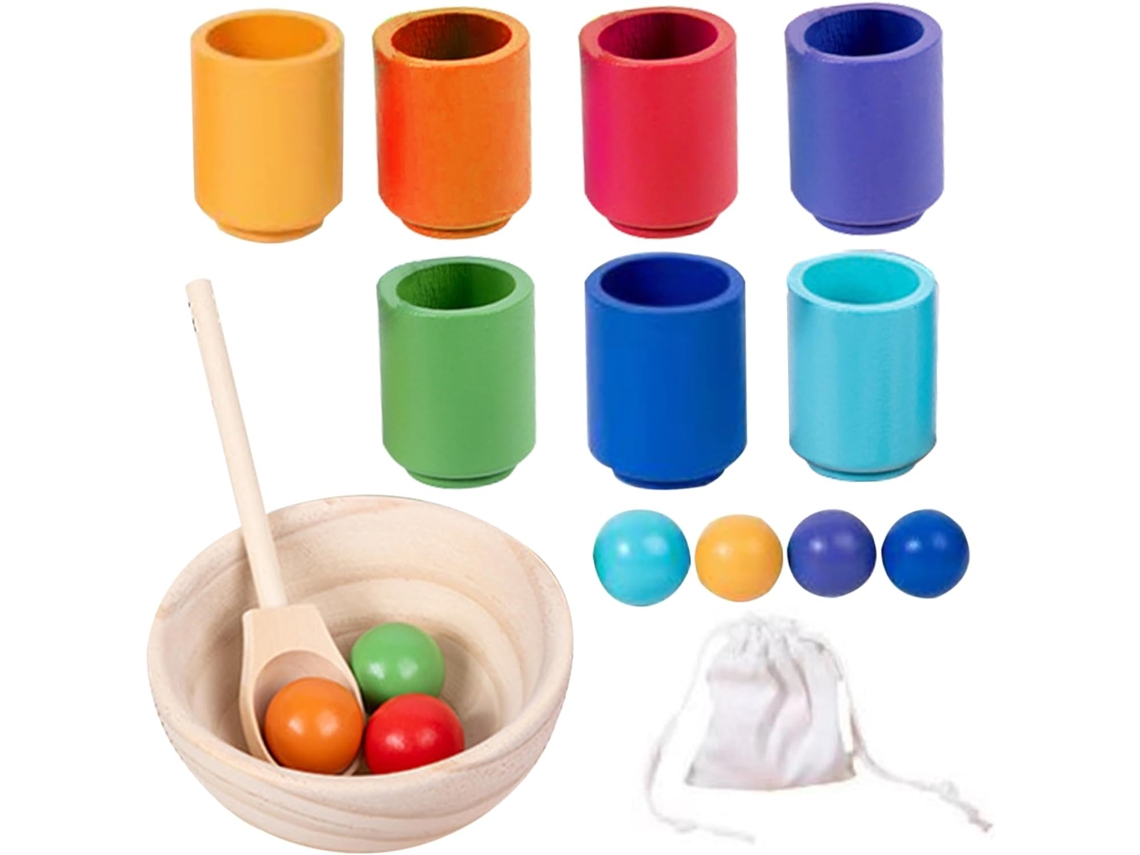 Brinquedo De Classificação Cores Para Crianças, Jogo Bolas Arco-íris