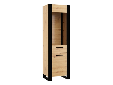 Vitrina  Nuka E (58x45x188 cm - Placa Laminada - Castanho)