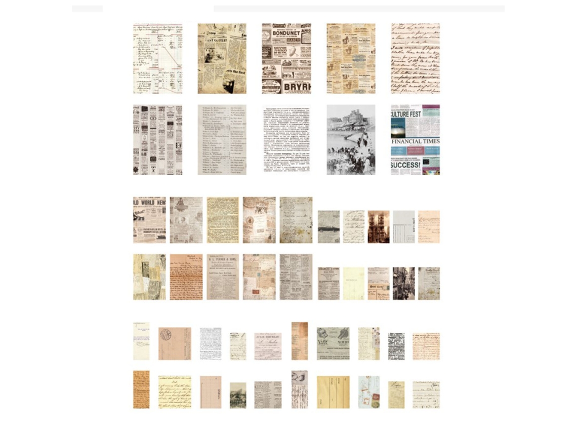 100 Adesivos Antigos Para Scrapbooking Papel Vintage Decoupage Manualidades Diy