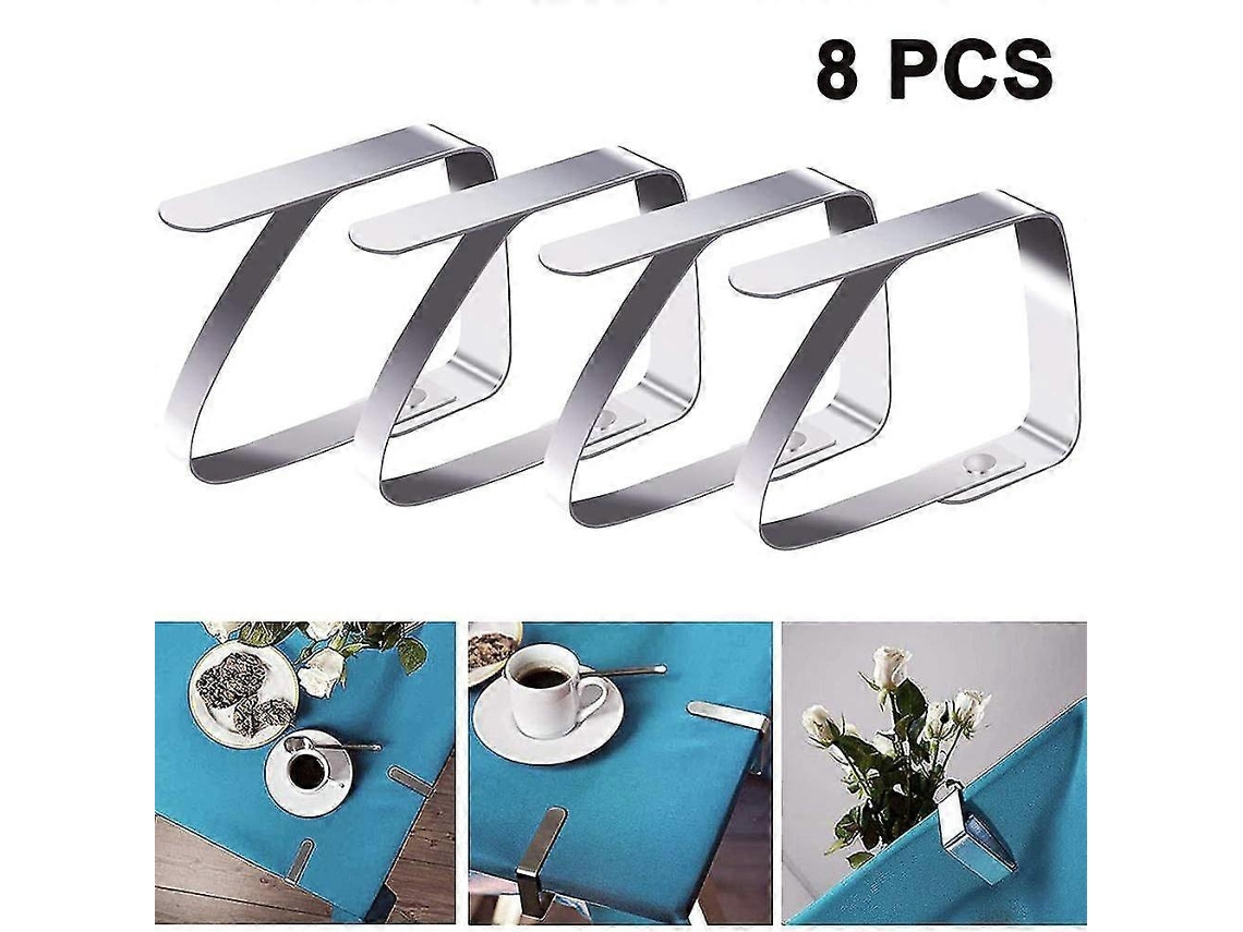 Lurelia Prendedores Toalha Mesa Aço Inoxidável 8 Peças 5 X 4 Cm 3 Piqueniques Festas