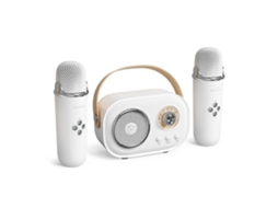 Mini Máquina De Karaokê Infantil Com 2 Microfones Sem Fio, Caixa De Som Estéreo Retrã´ Portátil Com Graves Reforçados Para Meninos Aquaforge