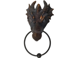 Porta-batedor de resina em formato de dragão, acabamento em bronze, estilo gótico clássico, 17,5 x 8,9 x 5 cm