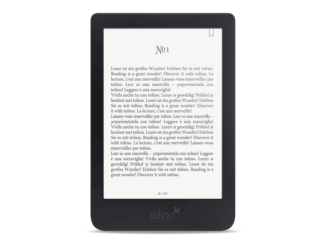 Tolino Shine 3 Leitor E-Book Ecrã Táctil 8 Gb Preto