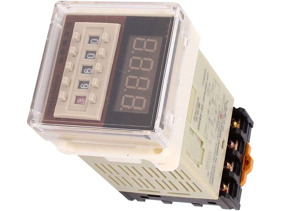 Relé de Retardo Tempo Ajustável Dh48s 2z Ac/dc 24v 0,01s 9999h 8 Pinos CHABERLU