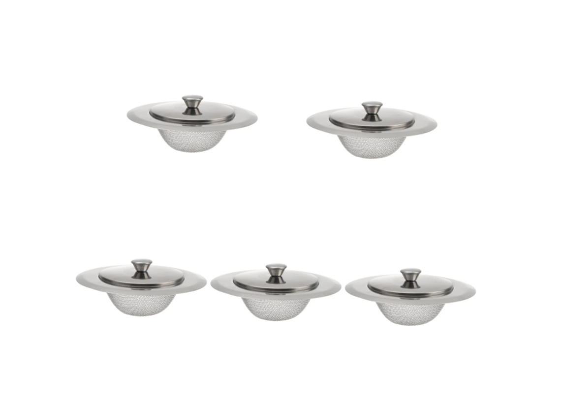Conjunto Com 5 Filtros Para Pia De Cozinha E Tampa Para Ralo De Pia De Cozinha
