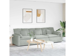 Vidaxl Sofá Modular Com Almofadas Cinzento-claro