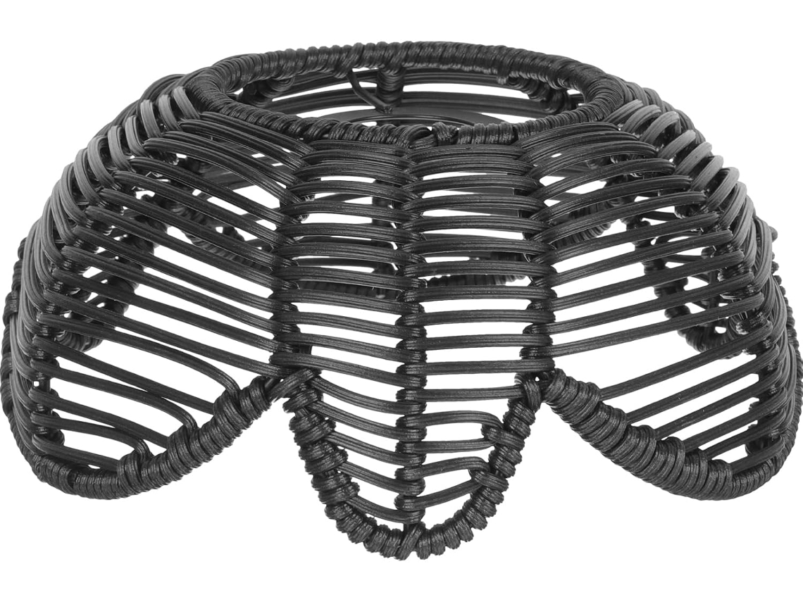 Abajur Trançado Em Imitação De Rattan, Ideal Para Luminárias De Estilo Campestre.