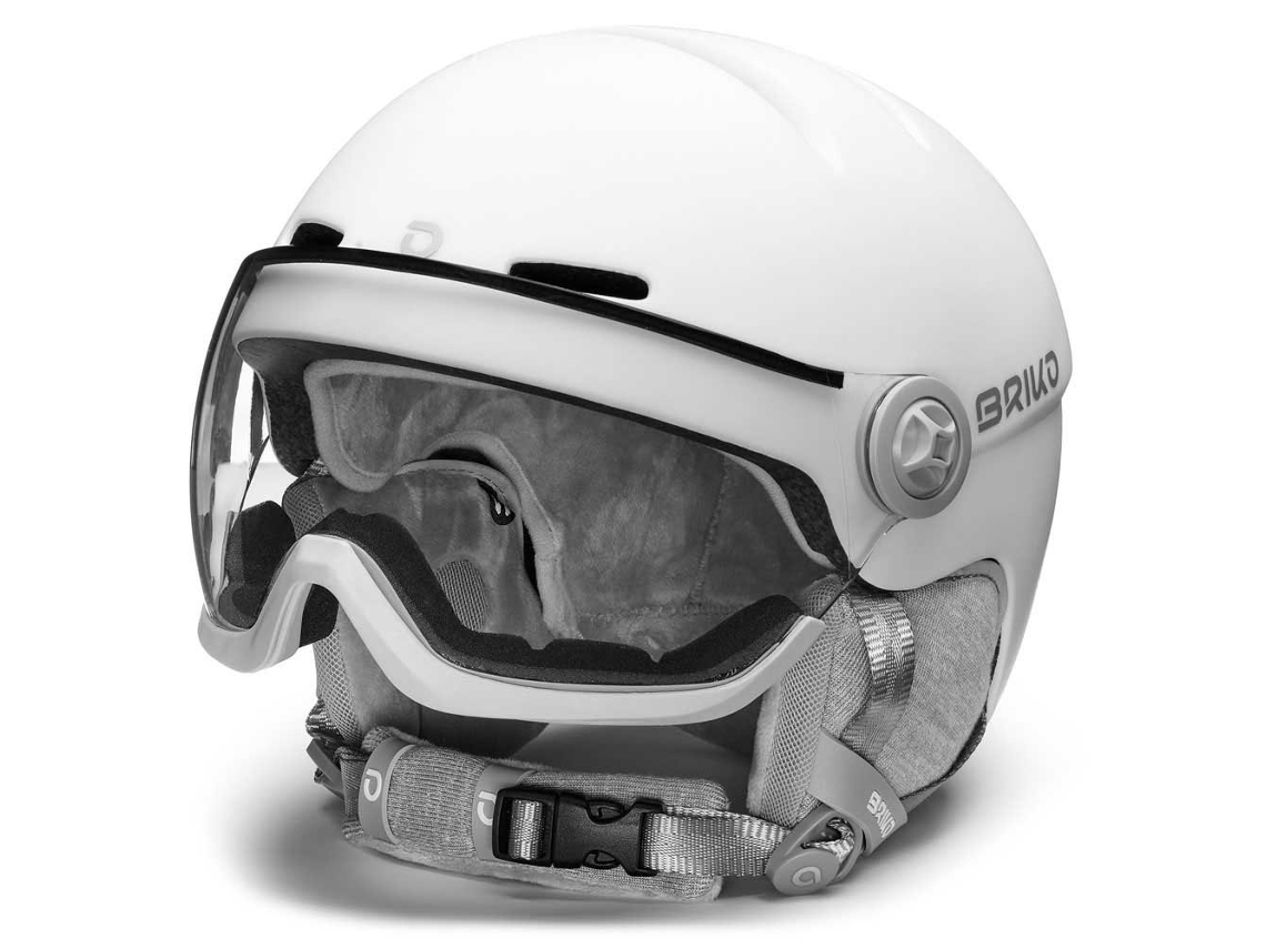 BRIKO Capacete Blenda Visor Photochromatic Branco M