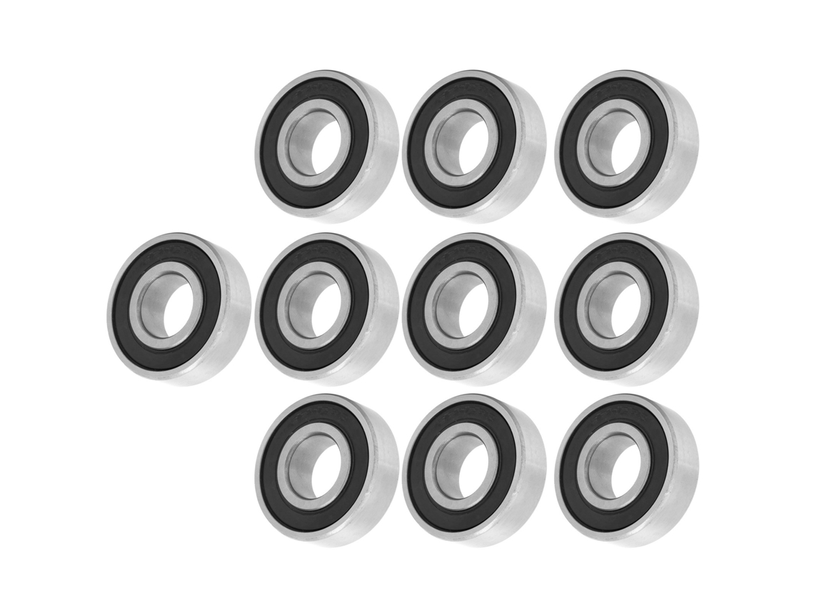 Laxiscreed Rolamentos De Esferas De Roda Profunda Preto 15mm, Pacote De 10 Peças, 6202-rs