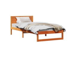 Estrutura da Cama com Cabeceira Marrom Cera 90x190 cm MAISON EXCLUSIVE