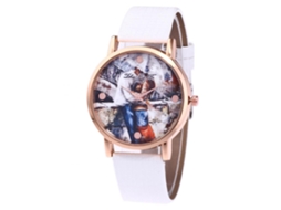 Relojes De Pareja Casual Simples Y Modernos Para Amantes Pulsera Blanca