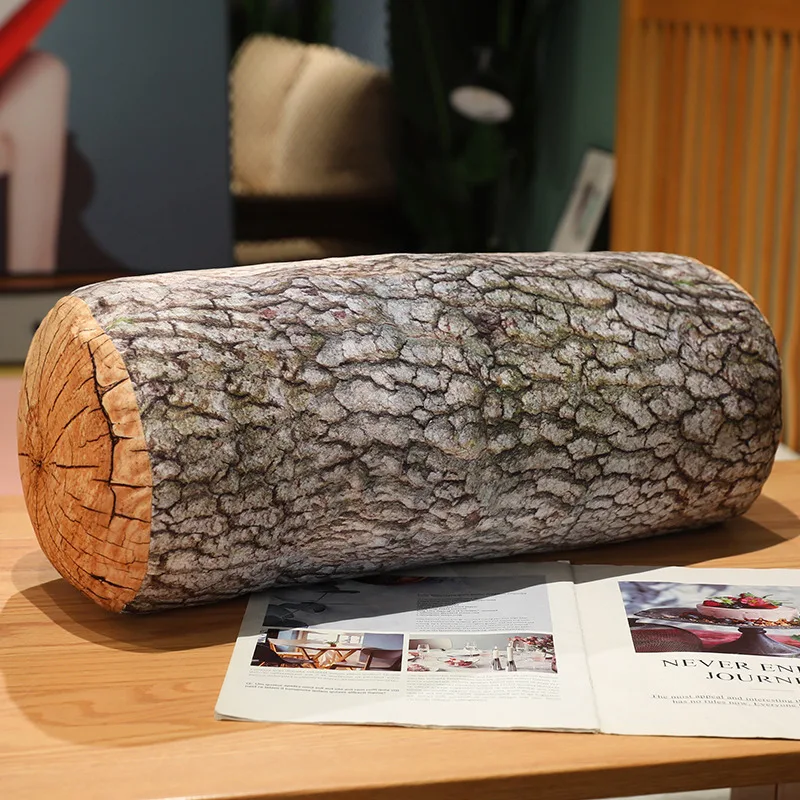 Almofada de Pelúcia em Formato de Estaca de Madeira Simulada em 3d, Almofada Criativa. MDUG (estilo A, 70 Cm)