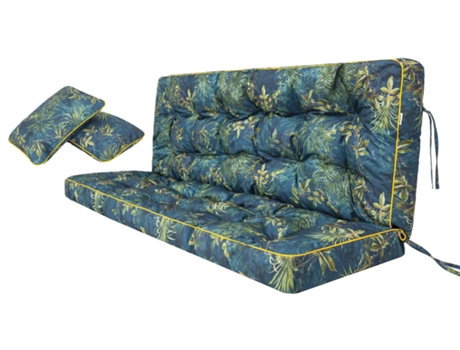 Almofada de balanço Hollywood, almofada de balanço de jardim, almofada de banco com encosto - Largura 180 cm - Grama verde