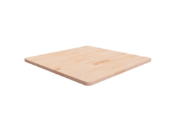 Tampo De Mesa Quadrado 80x80x2,5 Cm Carvalho Maciço Não Tratado Lovely Home