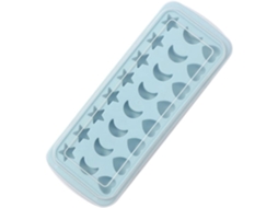 Forma De Gelo De Silicone De Qualidade Alimentar Com Base E Tampa Flexíveis, Decorada Com Estrelas, Luas E Corações.