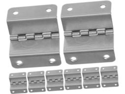 Conjunto De 8 Dobradiças Aço Inoxidável Reforçadas Com 4 Furos Para