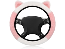 Capa De Volante De Carro Em Pelúcia Elástica Antiderrapante