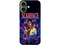 Capa Para Celular Compatível Com Apple Iphone 17. Pôster De Gângster Em Cores Neon Com Al Pacino Ao Centro, Estilo Retrô Dos Anos 80 Com Palmeiras, Ca