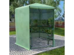 Vidaxl Estufa Com Prateleiras 227x223 Cm Aço