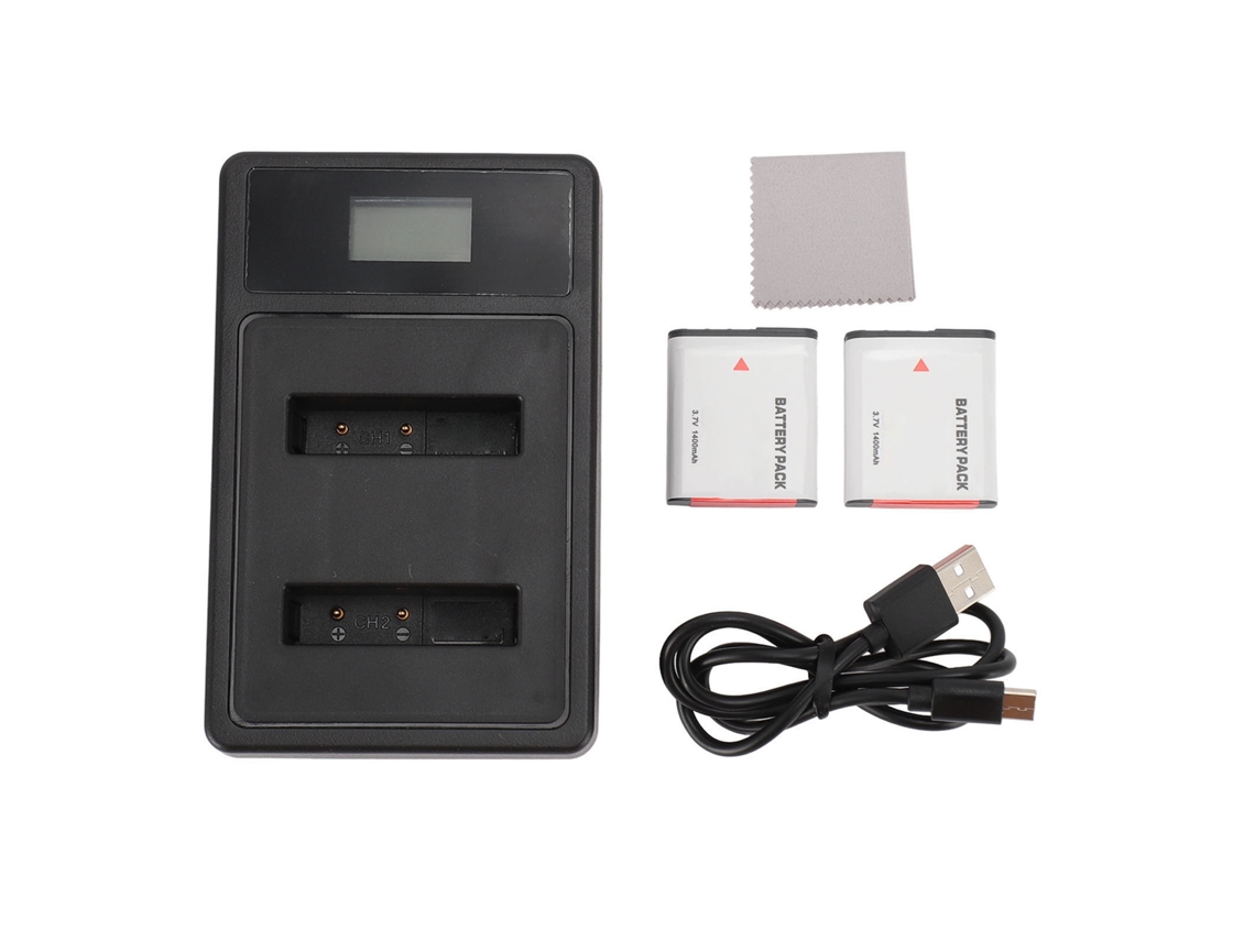 Aetheria bateria de Reposição 1400mah 3.7v com Carregador Lcd para Np Bg1 Fg1 Câmeras Cybershot Dsc Hx5v Hx9v W30 W35 W50