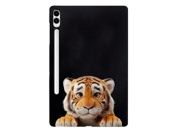 Capa Protetora Fina E Flexível Com Estampa Para Tablet Samsung Galaxy Tab S10 Plus / S9 Fe Pequeno Tigre Tuotuo