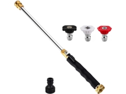 Bocal De Mangueira Jardim Alta Pressão Em Metal Com 3 Acessórios