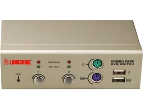 Data Switch KVM Longshine 2PC1 Monitor.Tecl/Monit/Rato USB