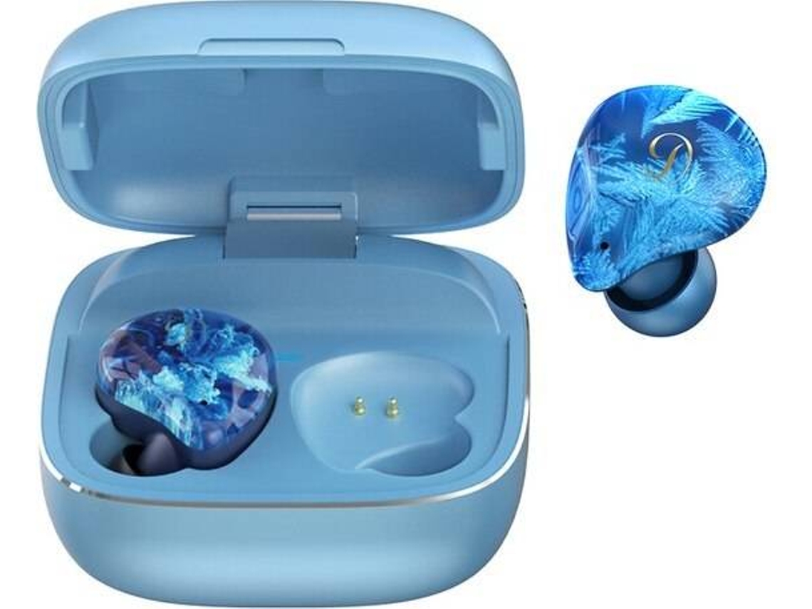 Auriculares Bluetooth True Wireless T90-4 (In Ear - Microfone - Azul)