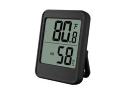 Higrometro Termometro Digital Para Casa, Estufa, Cripta Tela Grande, Branco Ou Preto