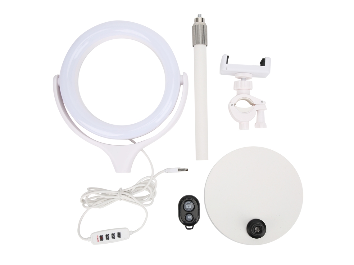 Luz de preenchimento em formato de anel de 8 polegadas para transmissões ao vivo, iluminação complementar para selfies noturnas e aprimoramento de fotos LAXISCREED