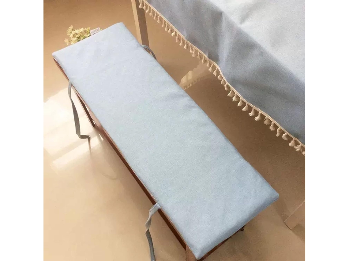 Almofada Antiderrapante Para Banco De Interior Com Amarras, Removível E Lavável, Almofada Retangular Durável Para