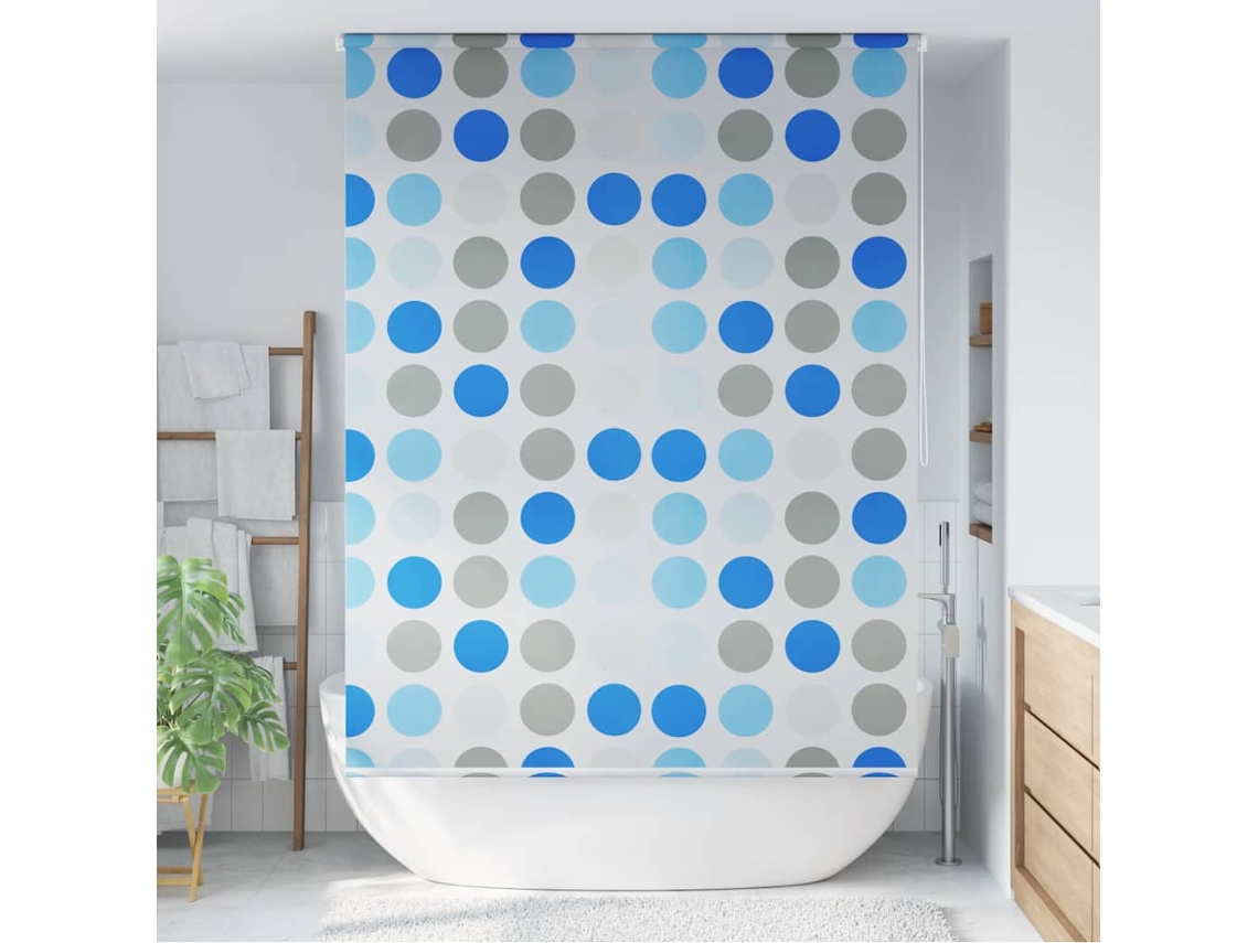 Vidaxl Estore De Rolo Para O Duche 140x240 Cm Círculos