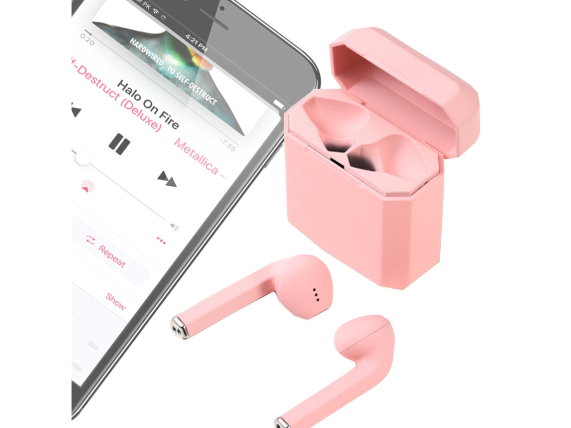Fones De Ouvido Bluetooth Sem Fio À Prova Dágua - Rosa