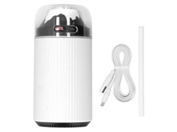 Umidificador portátil 300ml com luz de noite USB mini 2 em 1 para carro e escritório branco S/MARCA