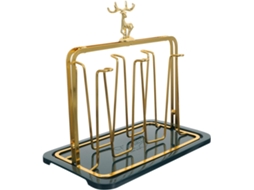 Suporte para canas de vidro Tofficu Home com bandeja ventilada verde, suporte de armazenamento resistente para cozinha.