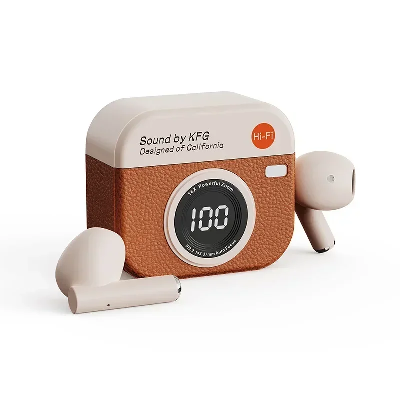 Fones De Ouvido Sem Fio Bluetooth 5.3 (laranja), Qualidade De Som Hifi.