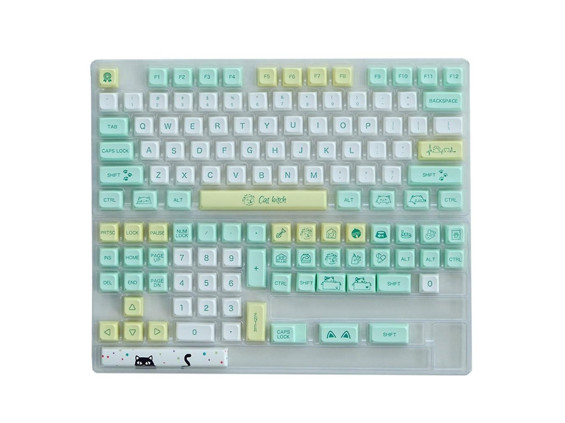 130 Keycaps Pbt Sublimação Mur Cat Keycap Xda Profile Keycaps Grosso Pbt Keycap