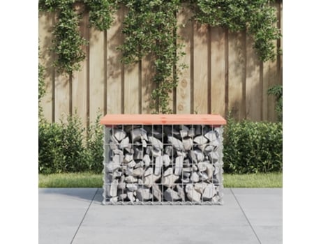 Banco Jardim Design Gabião 63X44X42 cm Madeira Douglas Maciça VIDAXL