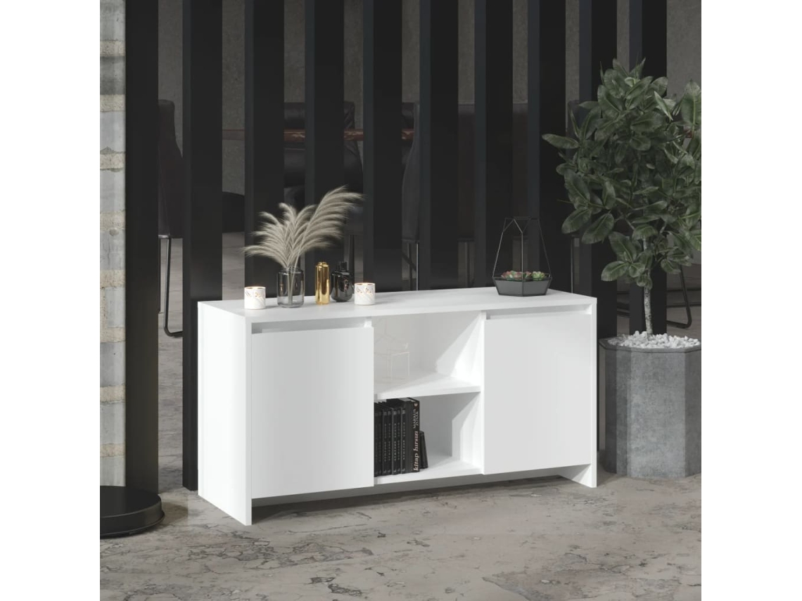 Vidaxl Móvel De Tv 102x37,5x52,5 Cm Derivados De Madeira Branco