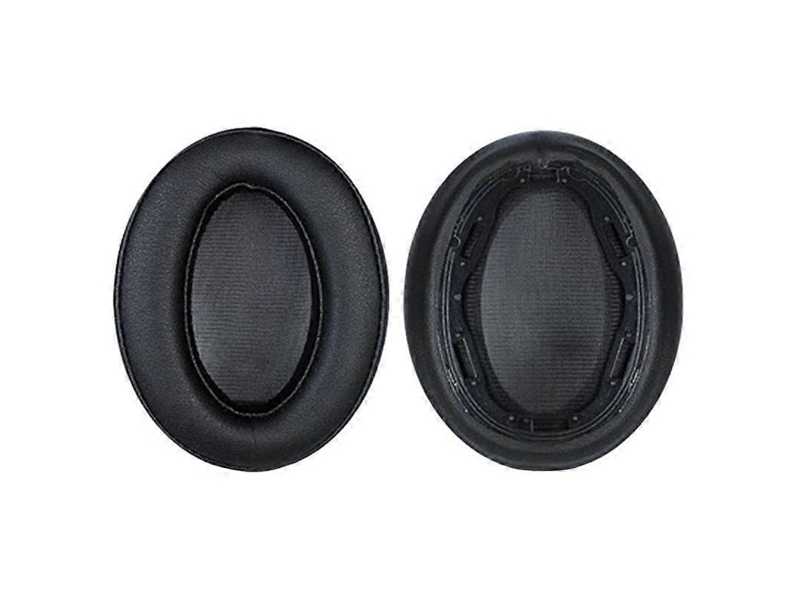 Pacote Com 2 Almofadas De Reposição Para Fones De Ouvido De Couro Proteico Para Sony Wh-h910n Preto