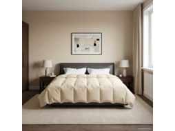 Vidaxl Edredom De Inverno 200 X 200 Cm Inverno Creme Respirável