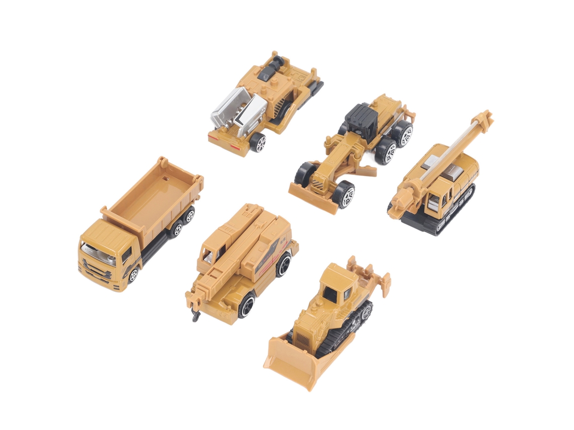 Bj-set De Caminhões De Construção De Liga Em Escala 1/64 Brinquedos Educativos Para Motricidade Fina