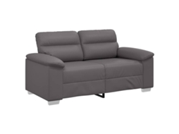 Sofá de 2 Lugares Cinza 160x81x84 Cm em Couro Sintético MAISON EXCLUSIVE