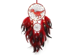 Cazador De Sonhos Dinossauro Para Meninos E Meninas, Decoração De Parede Com Luz Plumas Pendente Presente Para Crianças Com Luz Rojo