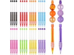 32 Mini Lápis com Miçangas, Lápis Personalizados de 0,7 mm com Diversas Pontas para Contorno, Desenho e Gravação
