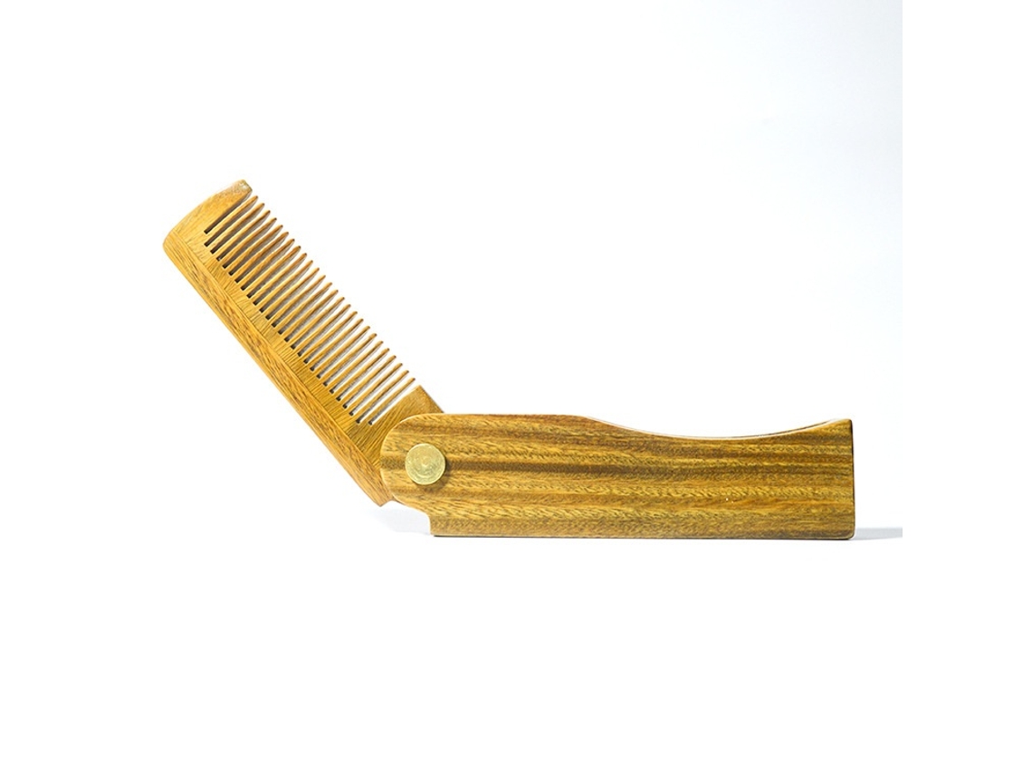 Pente De Barba Elysve Com Dentes Largos E Função Desembaraçante Para Barba, Bigode E Acabamento Preciso