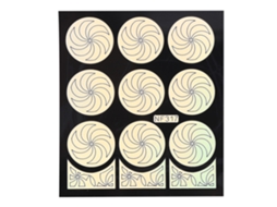 Adesivo De Arte De Unha Stencil De Flor Decalque Modelo Para Manicure Nf317