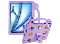 Capa protetora com espuma EVA para iPad Air 11 (2024), resistente a impactos, Roxa.